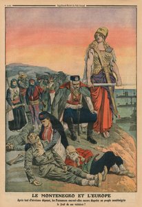 Montenegro e Europa, ilustração da capa do "Le Petit Journal", suplemento ilustrativo, 4 de maio de 1913